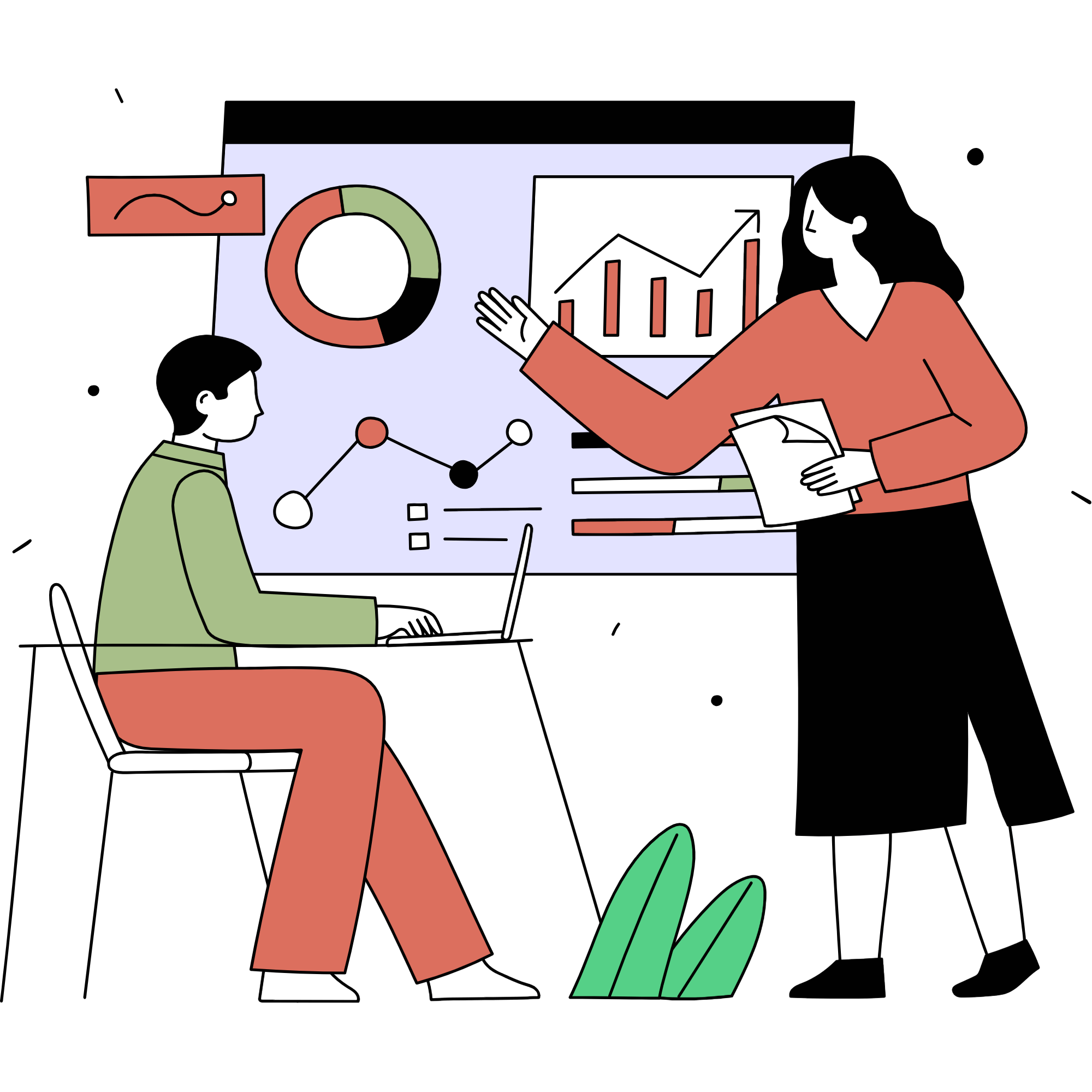 会議中のイラスト